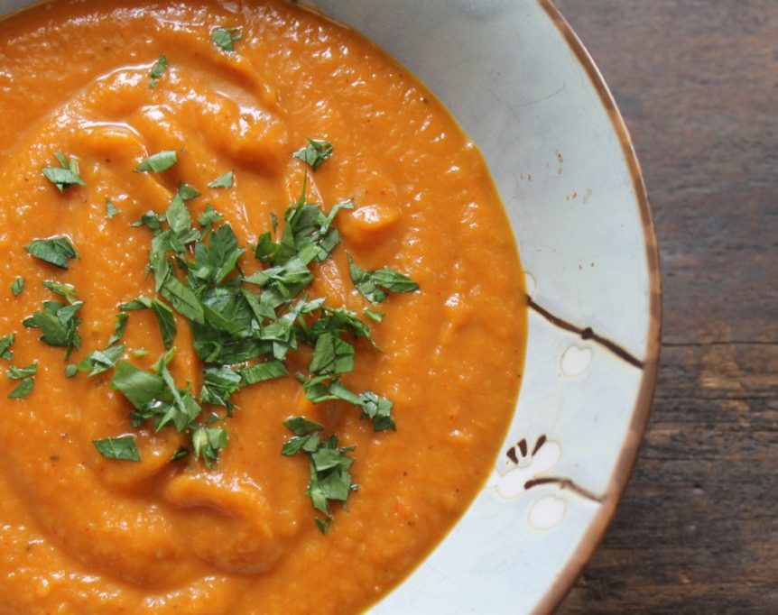 Grilled Red Pepper and Sweet Potato Soup - Really Healthy Foods Really ...