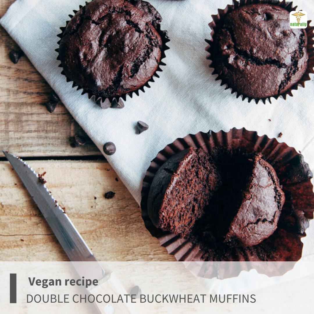 Double Chocolate Buckwheat Muffins