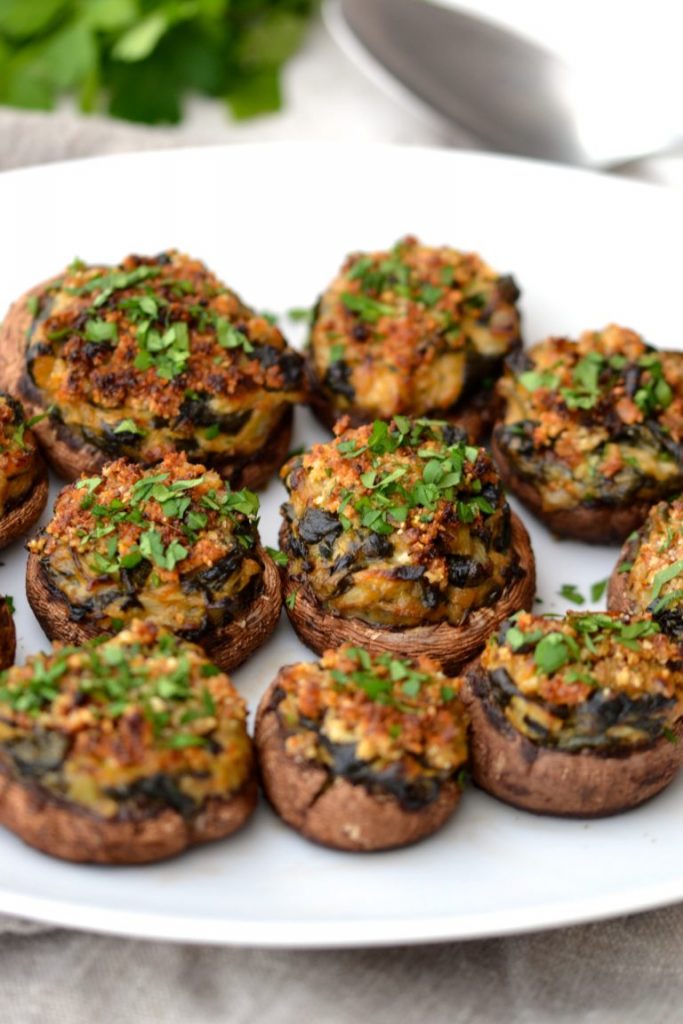 Spinach & Artichoke Stuffed Mushrooms