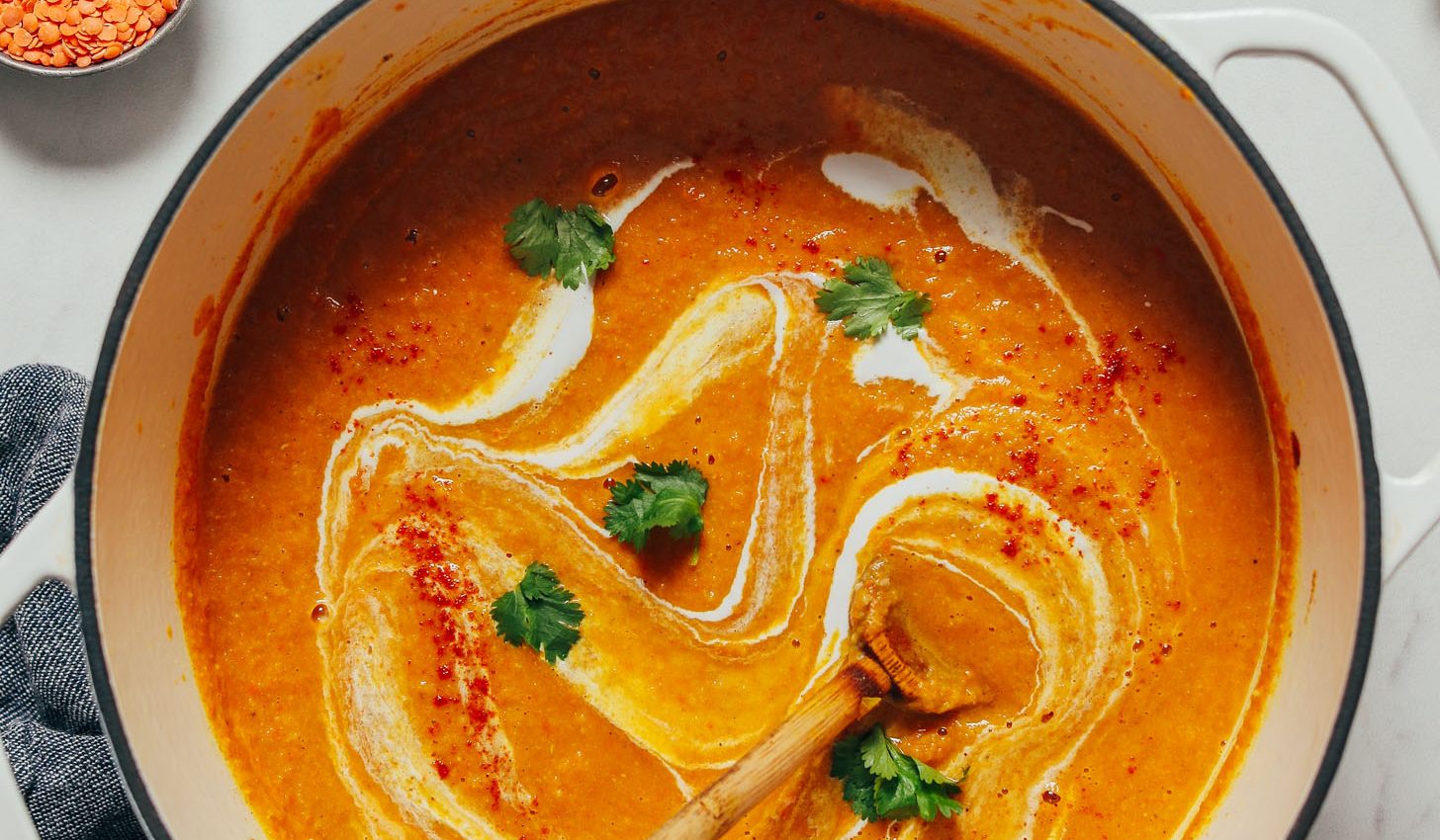 Curried Cauliflower Lentil Soup