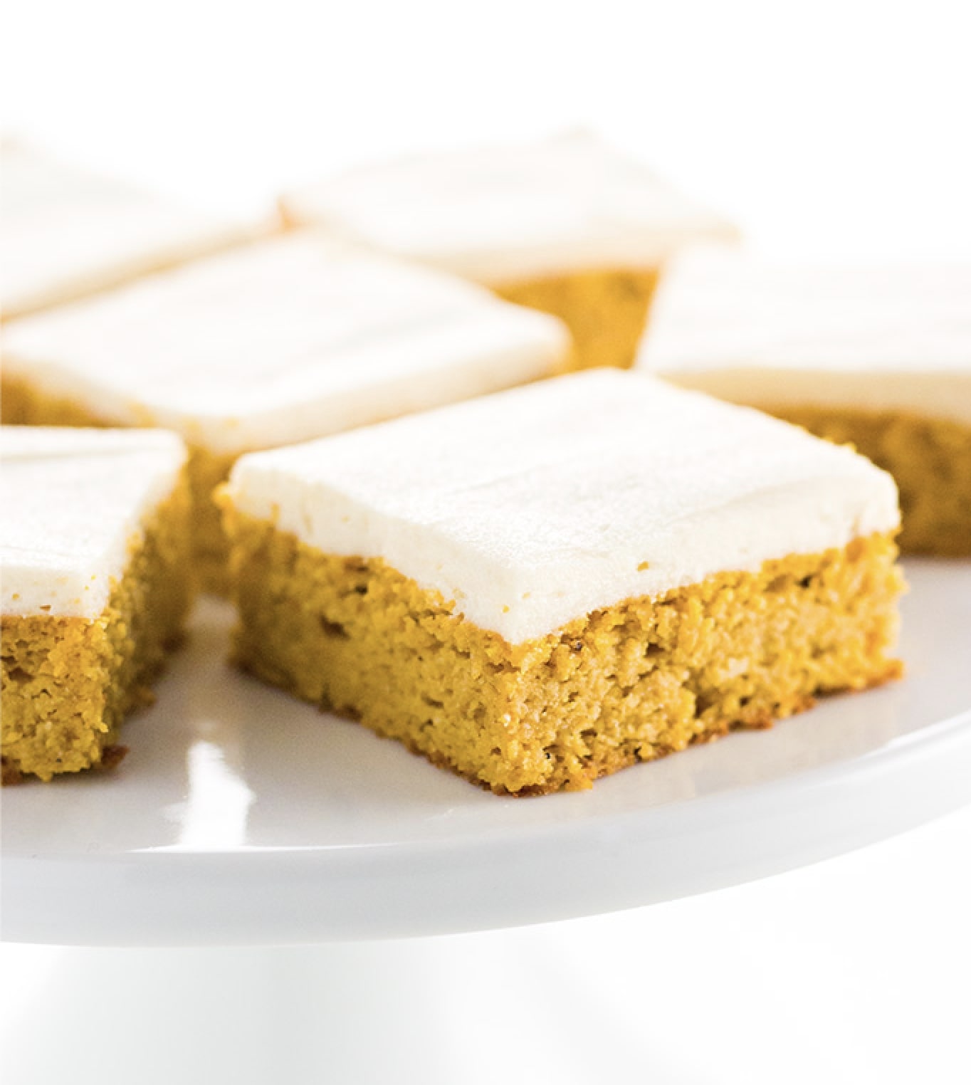 Healthy Pumpkin Bars with Cream Cheese Frosting