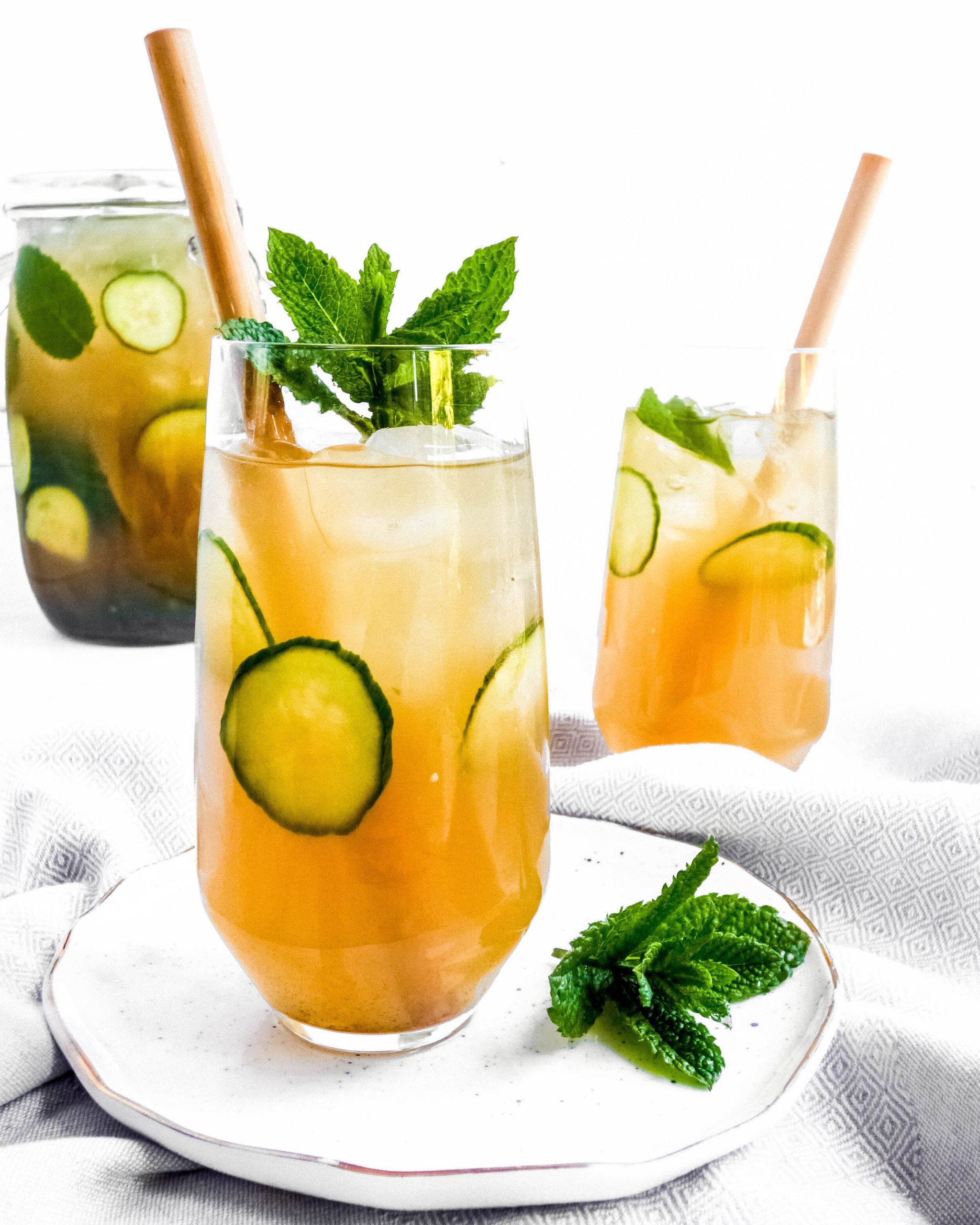 Peppermint and Cucumber Iced Tea
