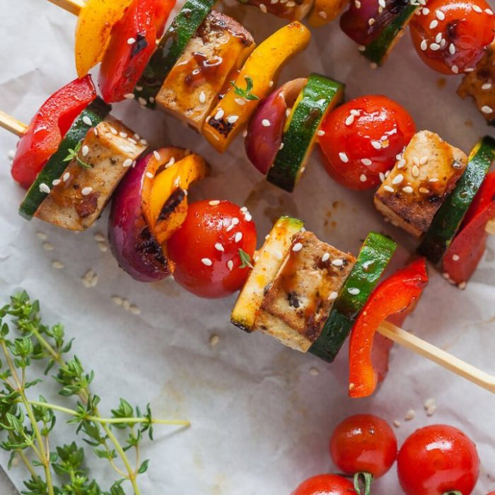 Vegan Grilled Tofu Skewers (Low Carb)