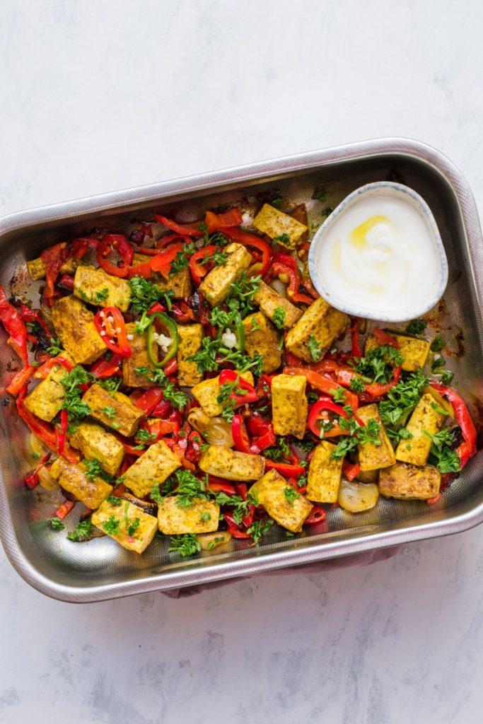 Pan Curried Tofu and Veggies