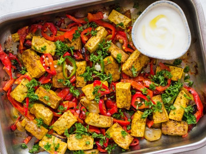 Pan Curried Tofu and Veggies