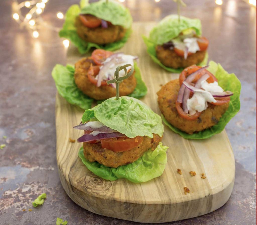 Spicy Sweet Potato & Shiitake Sliders