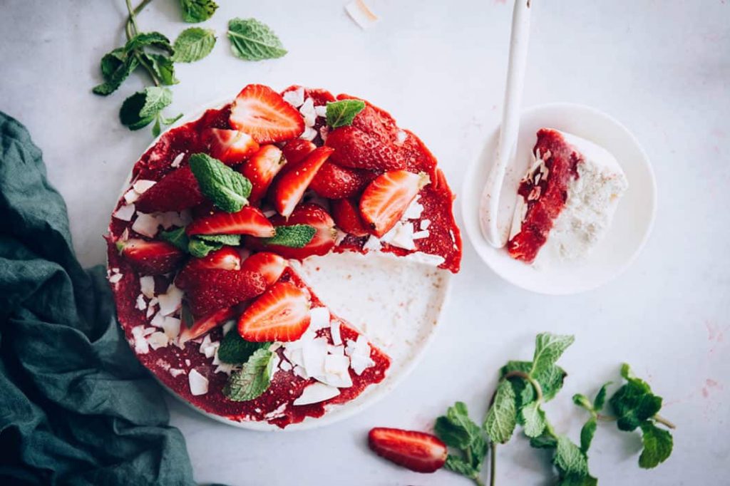 Strawberry Keto Dairy-Free Cheesecake